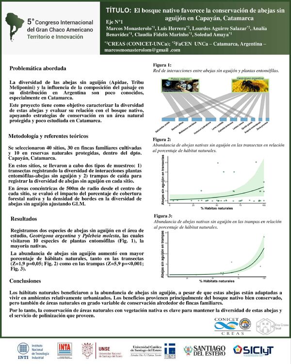Vista previa: Importancia de hábitats naturales para conservar abejas sin aguijón en Catamarca