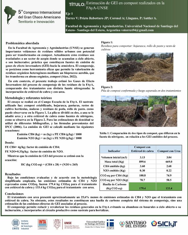 Vista previa: Estimación de GEI en compost realizados en la FAyA-UNSE